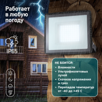 Прожектор светодиодный уличный ЭРА LPR-023-0-65K-100 100Вт 6500K 8000Лм IP65'