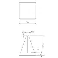 Светильник светодиодный Geometria ЭРА Quadro SPO-163-W-40K-050 50Вт 4000К 3700Лм IP40 600*600*80 белый подвесной'