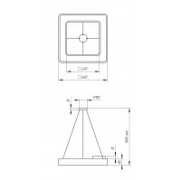 Светильник светодиодный Geometria ЭРА Quadro SPO-161-B-40K-060 60Вт 4000К 5500Лм IP40 600*600*80 черный подвесной'