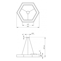 Светильник светодиодный Geometria ЭРА Hexagon SPO-124-W-40K-051 51Вт 4000К 3900Лм IP40 800*800*80 белый подвесной'