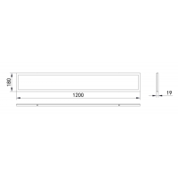 Светильник светодиодный ЭРА SPO-7-40-6K-M  40Вт 6500К 2800Лм IP40 1200x180x19 матовый'