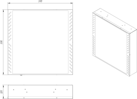 Рециркулятор / светильник SVT-SPC-Med-ARM-595-595-UVC-18W-30W-5000K-PR встраиваемый в потолок Армстронг (Производительность - 50м3/час)'