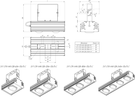 LED светильник SVT-STR-VAR-COB-240W-120'