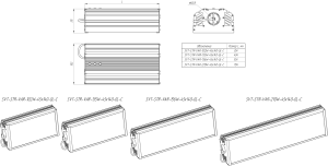 LED светильник SVT-STR-VAR-156W-45x140-GL-VC'