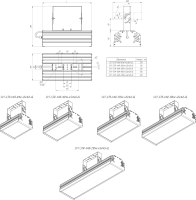 LED светильник SVT-STR-VAR-210W-35-GL'