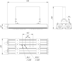 LED светильник SVT-STR-MPRO-Max-81W-45x140-DUO'